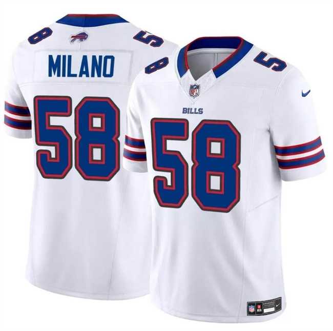 Men & Women & Youth Buffalo Bills #58 Matt Milano White 2024 F.U.S.E. Vapor Untouchable Limited Stitched Football Jersey